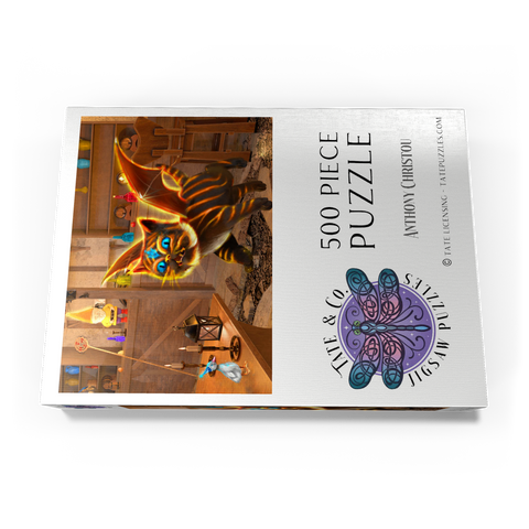 Darstellung des Puzzle Motivs Bixie-Katzen-Drache - Anthony Christou Bixie Cat Dragon - Anthony Christou 500 Puzzle Schachtel Ansicht3
