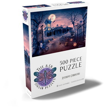 Darstellung des Puzzle Motivs Halloween Horror Manor of Madness Haunted House - Anthony Christou 500 Puzzle Schachtel Ansicht2