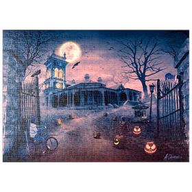 Darstellung des Puzzle Motivs Halloween-Horror-Spukhaus Madness - Anthony Christou - Puzzleteile: 500