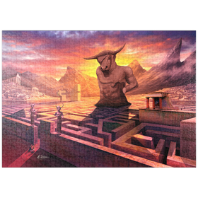 Darstellung des Puzzle Motivs Griechisches Labyrinth von Alithiiria  Mythologie -Anthony Christou - Puzzleteile: 1000