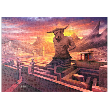 Darstellung des Puzzle Motivs puzzleplate Greek Labyrinth of Alithiiria  Mythology -Anthony Christou 500 Puzzle