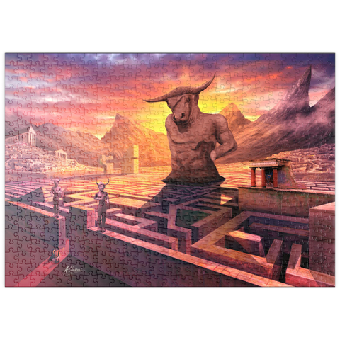 Darstellung des Puzzle Motivs Griechisches Labyrinth von Alithiiria  Mythologie -Anthony Christou puzzleplate Greek Labyrinth of Alithiiria  Mythology -Anthony Christou 500 Puzzle