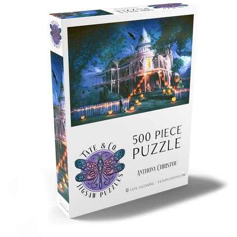 Darstellung des Puzzle Motivs Halloween-Spukhaus - Anthony Christou Halloween Haunted House - Anthony Christou 500 Puzzle Schachtel Ansicht2