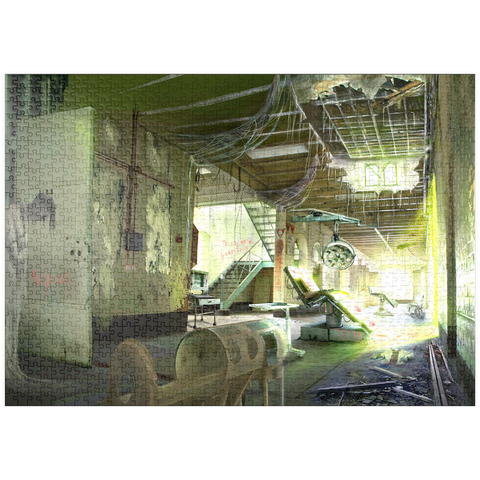Darstellung des Puzzle Motivs Echos des Asyl-Horrors zu Halloween - Anthony Christou puzzleplate Echoes of Asylum Horror Halloween - Anthony Christou 1000 Puzzle