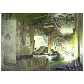 Darstellung des Puzzle-Motivs Echos des Asyl-Horrors zu Halloween - Anthony Christou – Puzzleteile: 500