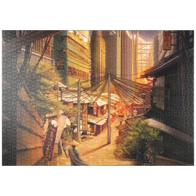 Darstellung des Puzzle Motivs Cyberpunk-Märkte in Tokio, Japan - Anthony Christou - Puzzleteile: 1000