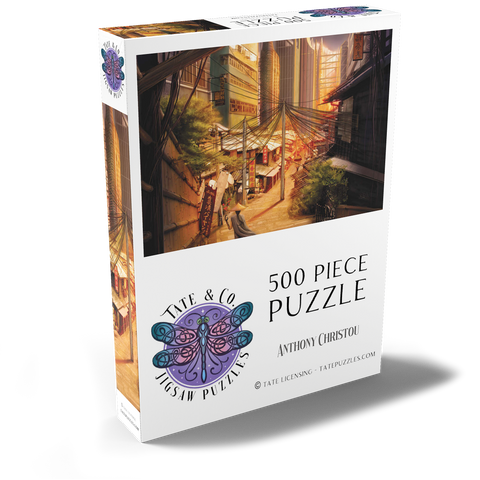 Darstellung des Puzzle Motivs Cyberpunk-Märkte in Tokio, Japan - Anthony Christou Cyberpunk Tokyo Markets Japan - Anthony Christou 500 Puzzle Schachtel Ansicht2