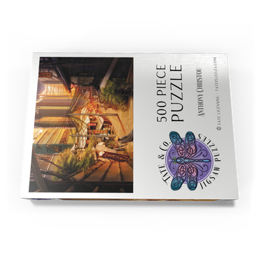 Darstellung des Puzzle Motivs Cyberpunk Tokyo Markets Japan - Anthony Christou 500 Puzzle Schachtel Ansicht3