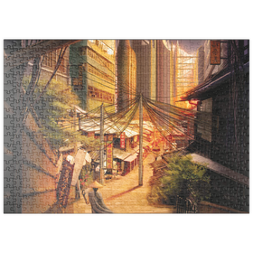 Darstellung des Puzzle-Motivs Cyberpunk-Märkte in Tokio, Japan - Anthony Christou – Puzzleteile: 500