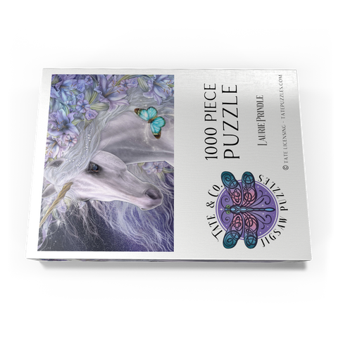 Darstellung des Puzzle Motivs Lillicorn Blumen-Einhorn - Laurie Prindle Lillicorn Floral Unicorn - Laurie Prindle 1000 Puzzle Schachtel Ansicht3