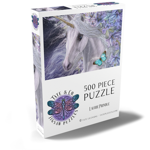 Darstellung des Puzzle Motivs Lillicorn Blumen-Einhorn - Laurie Prindle Lillicorn Floral Unicorn - Laurie Prindle 500 Puzzle Schachtel Ansicht2