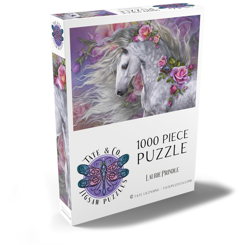 Darstellung des Puzzle Motivs Summer Rose Horse - Laurie Prindle Summer Rose Horse - Laurie Prindle 1000 Puzzle Schachtel Ansicht2