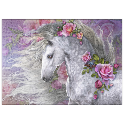Darstellung des Puzzle Motivs Summer Rose Horse - Laurie Prindle puzzleplate Summer Rose Horse - Laurie Prindle 500 Puzzle