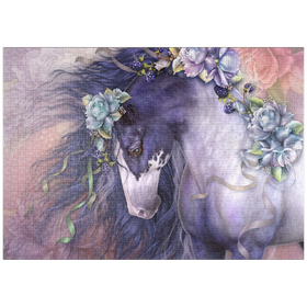 Darstellung des Puzzle Motivs Frühlingsblühendes Pferd - Laurie Prindle - Puzzleteile: 1000