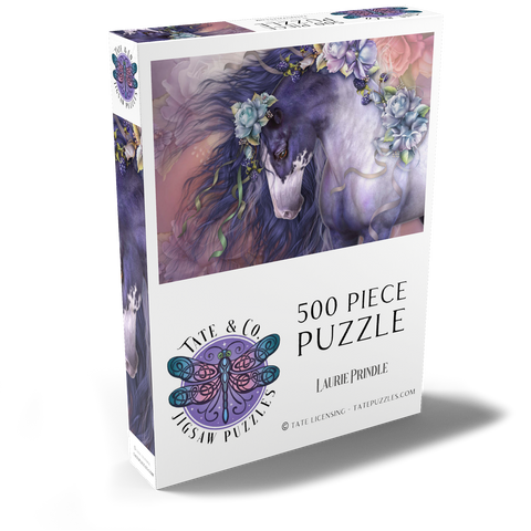 Darstellung des Puzzle Motivs Frühlingsblühendes Pferd - Laurie Prindle Spring Blossom Horse - Laurie Prindle 500 Puzzle Schachtel Ansicht2