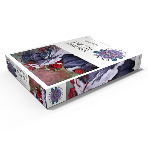 Darstellung des Puzzle Motivs Zigeunerrosenpferd - Laurie Prindle Gypsy Rose Horse - Laurie Prindle 1000 Puzzle Schachtel Ansicht1