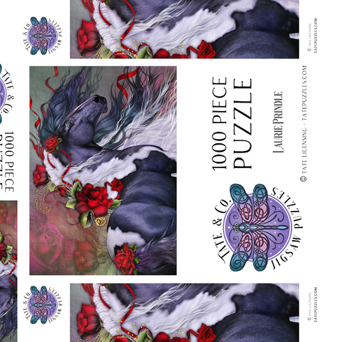 Darstellung des Puzzle Motivs Zigeunerrosenpferd - Laurie Prindle Gypsy Rose Horse - Laurie Prindle 1000 Puzzle Schachtel 3D Modell