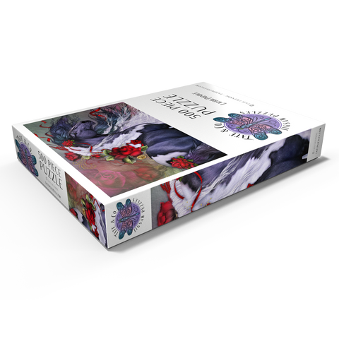 Darstellung des Puzzle Motivs Zigeunerrosenpferd - Laurie Prindle Gypsy Rose Horse - Laurie Prindle 500 Puzzle Schachtel Ansicht1