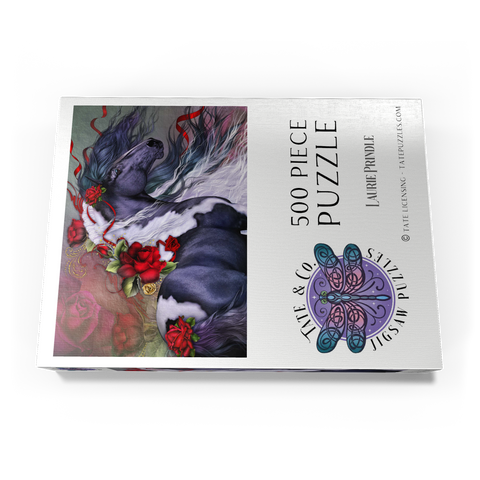 Darstellung des Puzzle Motivs Zigeunerrosenpferd - Laurie Prindle Gypsy Rose Horse - Laurie Prindle 500 Puzzle Schachtel Ansicht3