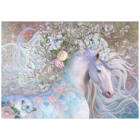 Darstellung des Puzzle Motivs Frühlings-Tagundnachtgleiche Pferd - Laurie Prindle puzzleplate Spring Equinox Horse - Laurie Prindle 1000 Puzzle