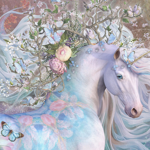 Darstellung des Puzzle Motivs Frühlings-Tagundnachtgleiche Pferd - Laurie Prindle Spring Equinox Horse - Laurie Prindle 1000 Puzzle 3D Modell