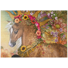 Darstellung des Puzzle-Motivs Sommer-Sonnenpferd - Laurie Prindle – Puzzleteile: 1000