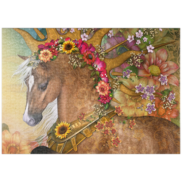 Darstellung des Puzzle Motivs puzzleplate Summer Sunshine Horse - Laurie Prindle 1000 Puzzle