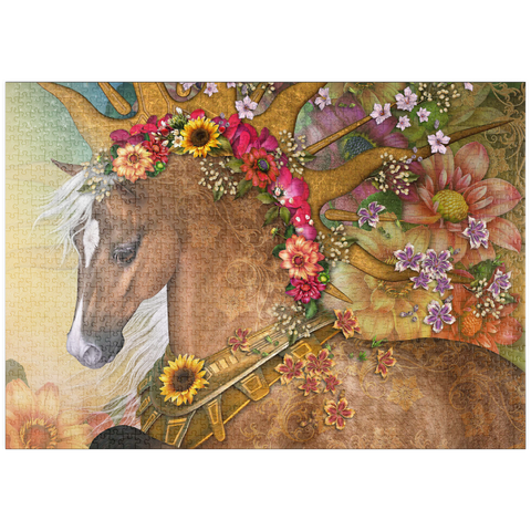 Darstellung des Puzzle Motivs Sommer-Sonnenpferd - Laurie Prindle puzzleplate Summer Sunshine Horse - Laurie Prindle 1000 Puzzle