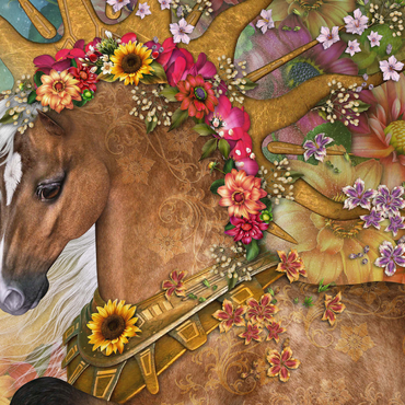 Darstellung des Puzzle Motivs Summer Sunshine Horse - Laurie Prindle 1000 Puzzle 3D Modell
