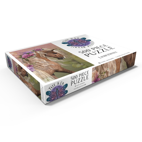 Darstellung des Puzzle Motivs Schönes Pferd - Laurie Prindle Beau Cheval Horse - Laurie Prindle 500 Puzzle Schachtel Ansicht1