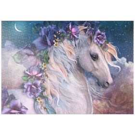 Darstellung des Puzzle-Motivs MoonFlower Horse - Laurie Prindle – Puzzleteile: 1000