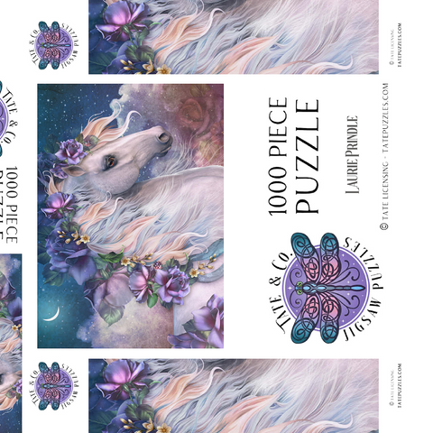 Darstellung des Puzzle Motivs MoonFlower Horse - Laurie Prindle MoonFlower Horse - Laurie Prindle 1000 Puzzle Schachtel 3D Modell