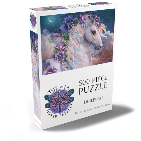 Darstellung des Puzzle Motivs MoonFlower Horse - Laurie Prindle MoonFlower Horse - Laurie Prindle 500 Puzzle Schachtel Ansicht2