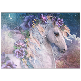 Darstellung des Puzzle Motivs MoonFlower Horse - Laurie Prindle - Puzzleteile: 500