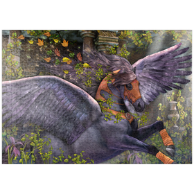 Darstellung des Puzzle Motivs Gwarchodwyr Fantasy-Pferd - Laurie Prindle - Puzzleteile: 1000