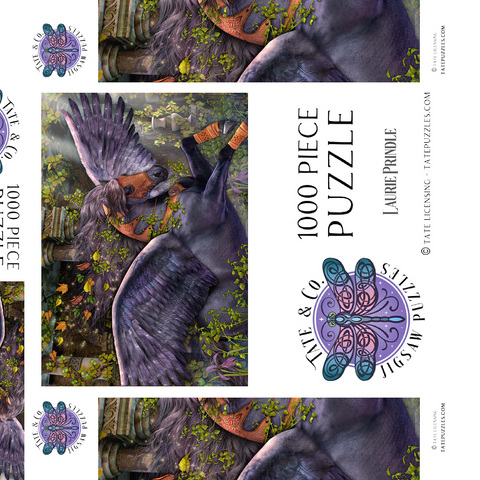 Darstellung des Puzzle Motivs Gwarchodwyr Fantasy-Pferd - Laurie Prindle Gwarchodwyr Fantasy Horse - Laurie Prindle 1000 Puzzle Schachtel 3D Modell