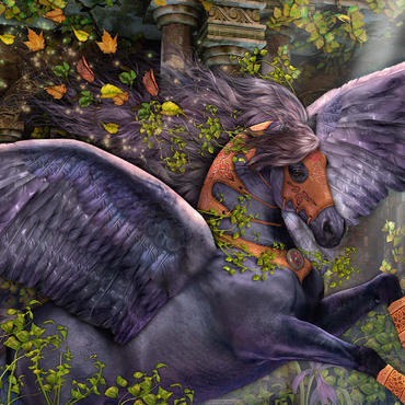Darstellung des Puzzle Motivs Gwarchodwyr Fantasy Horse - Laurie Prindle 500 Puzzle 3D Modell