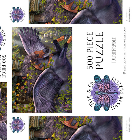 Darstellung des Puzzle Motivs Gwarchodwyr Fantasy-Pferd - Laurie Prindle Gwarchodwyr Fantasy Horse - Laurie Prindle 500 Puzzle Schachtel 3D Modell