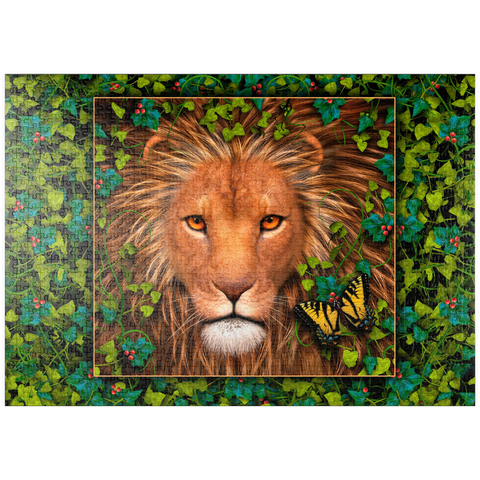 Darstellung des Puzzle Motivs Die Rückkehr des Königs Wildtiere - Laurie Prindle puzzleplate Return of the King Wildlife - Laurie Prindle 1000 Puzzle