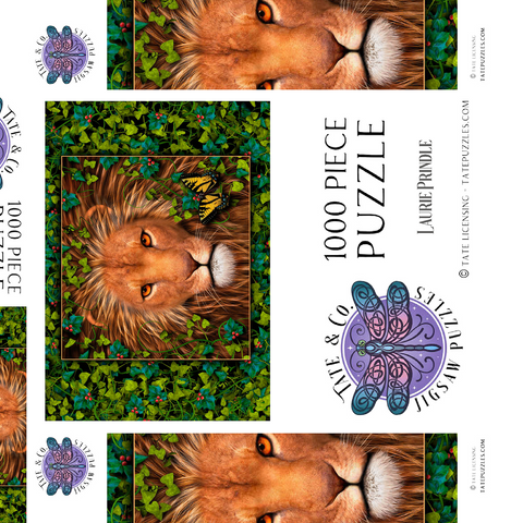 Darstellung des Puzzle Motivs Die Rückkehr des Königs Wildtiere - Laurie Prindle Return of the King Wildlife - Laurie Prindle 1000 Puzzle Schachtel 3D Modell