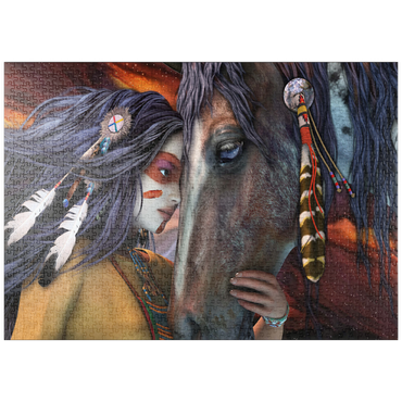 Darstellung des Puzzle Motivs puzzleplate Soul Touch Horse Laurie Prindle 1000 Puzzle