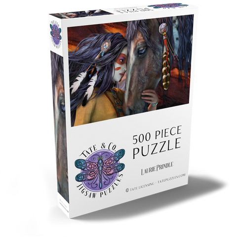 Darstellung des Puzzle Motivs Seelenberührung Pferd - Laurie Prindle Soul Touch Horse Laurie Prindle 500 Puzzle Schachtel Ansicht2