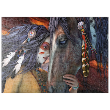 Darstellung des Puzzle Motivs puzzleplate Soul Touch Horse Laurie Prindle 500 Puzzle