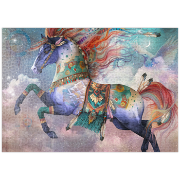 Darstellung des Puzzle Motivs puzzleplate DreamChaser Horse Laurie Prindle 1000 Puzzle