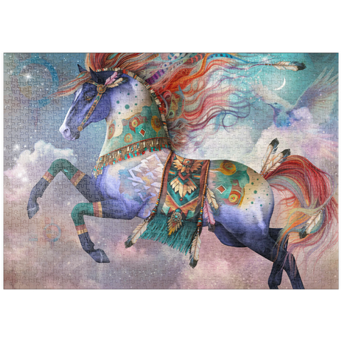Darstellung des Puzzle Motivs Traumjäger Pferd -  Laurie Prindle puzzleplate DreamChaser Horse Laurie Prindle 1000 Puzzle