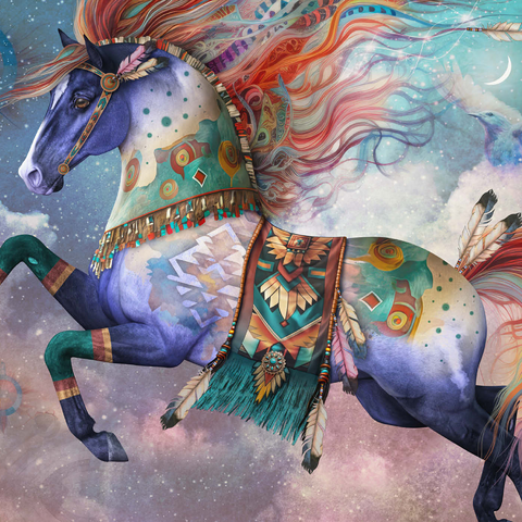 Darstellung des Puzzle Motivs Traumjäger Pferd -  Laurie Prindle DreamChaser Horse Laurie Prindle 1000 Puzzle 3D Modell