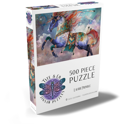 Darstellung des Puzzle Motivs Traumjäger Pferd -  Laurie Prindle DreamChaser Horse Laurie Prindle 500 Puzzle Schachtel Ansicht2