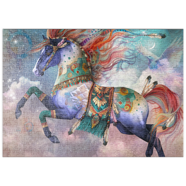 Darstellung des Puzzle Motivs puzzleplate DreamChaser Horse Laurie Prindle 500 Puzzle