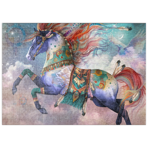 Darstellung des Puzzle Motivs Traumjäger Pferd -  Laurie Prindle puzzleplate DreamChaser Horse Laurie Prindle 500 Puzzle