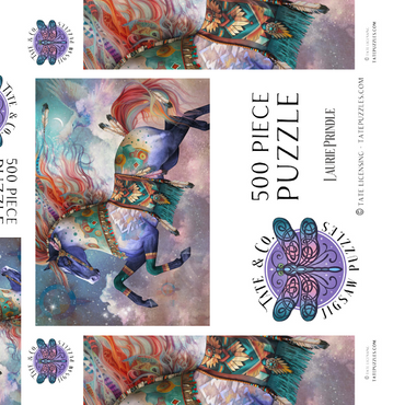 Darstellung des Puzzle Motivs DreamChaser Horse Laurie Prindle 500 Puzzle Schachtel 3D Modell